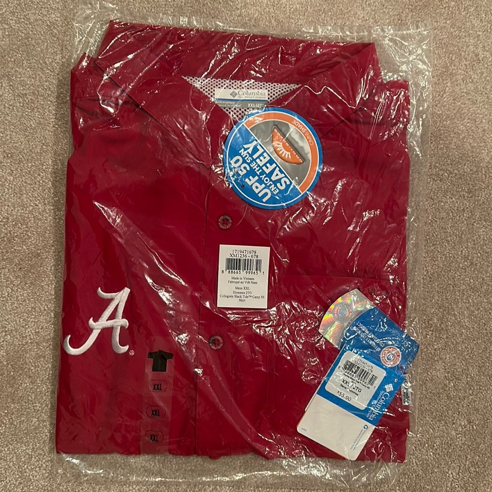 NEW IN BAG! Columbia Alabama Men’s Size XXL PFG Shirt